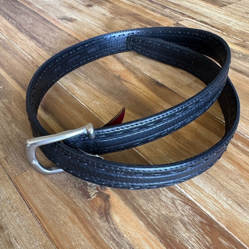 Cole Haan Black Leather Belt Classic Accessory